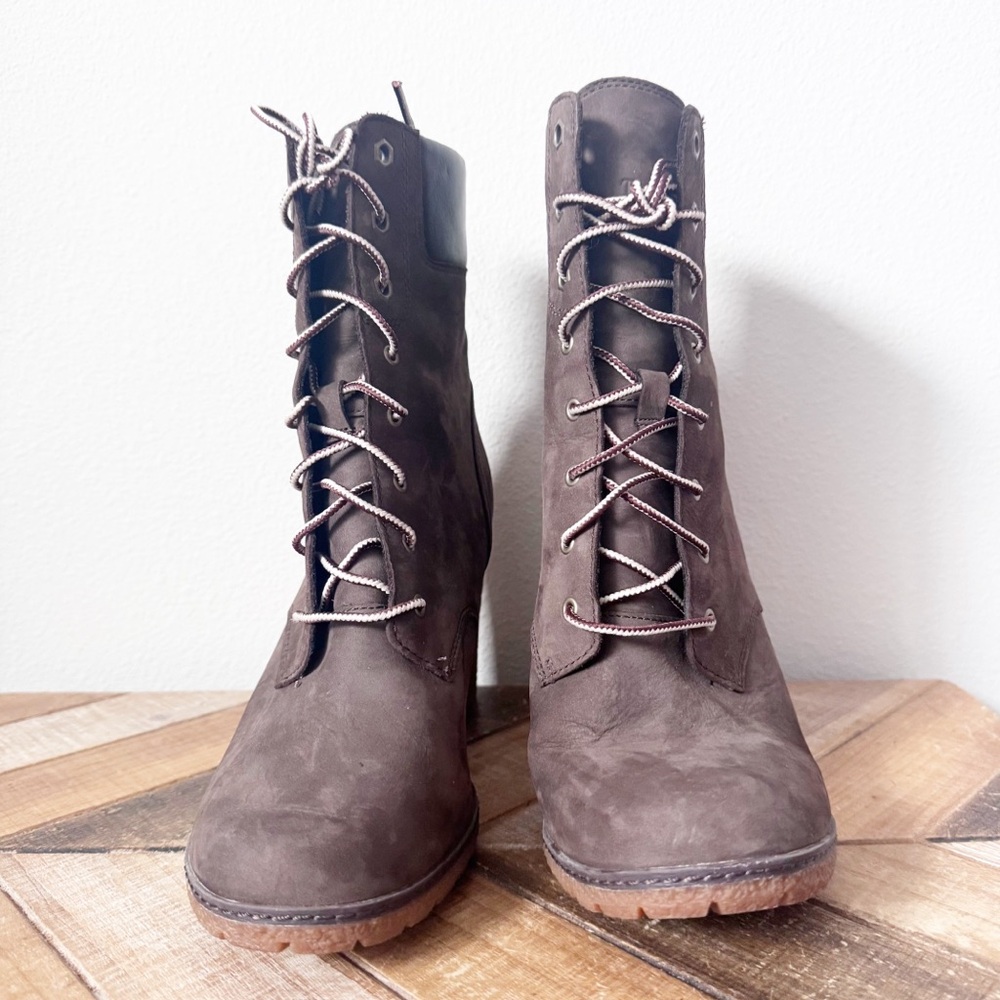 Timberland Glancy Boot in Dark Brown Nubuck - Picture 4 of 14